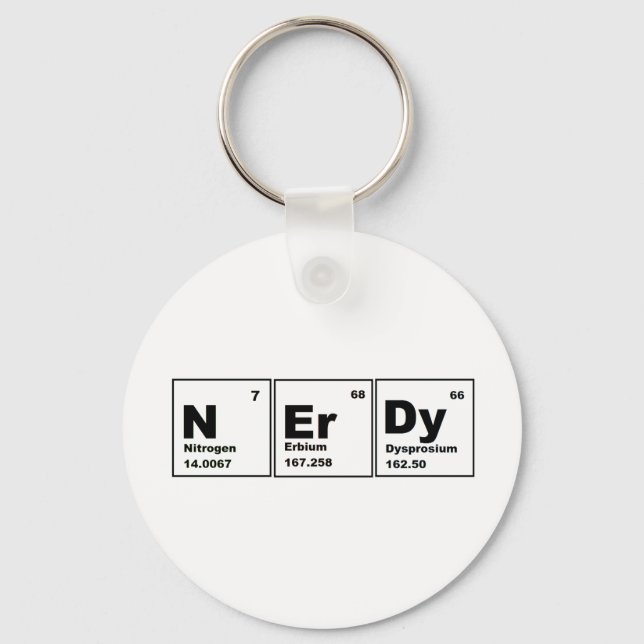 Nerdy Chemistry Product! Key Ring (Front)