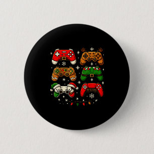 Nerdy Christmas Shirt For Boys Men, Xmas Gaming Co 6 Cm Round Badge