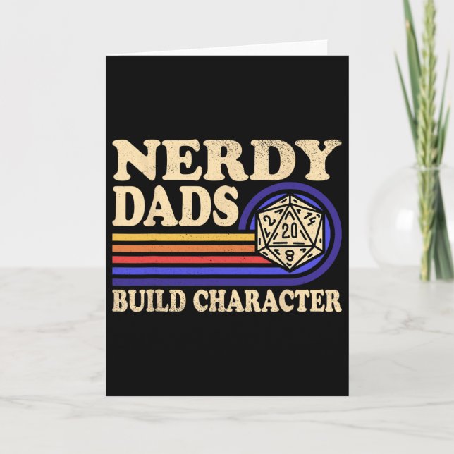 Nerdy Dad Rpg Gaming D20 Tabletop Games Funny Rpg  Card (Front)