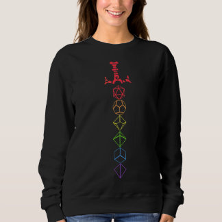 Nerdy Dice Set Collector Sword Lgbt Pride D20 Sweatshirt