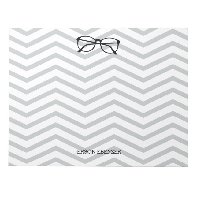 Nerdy Geekery Personalised Chevron Notepad (Front)