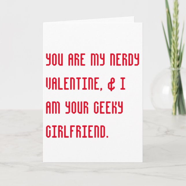 nerdy + geeky valentine's day romantic card (Front)