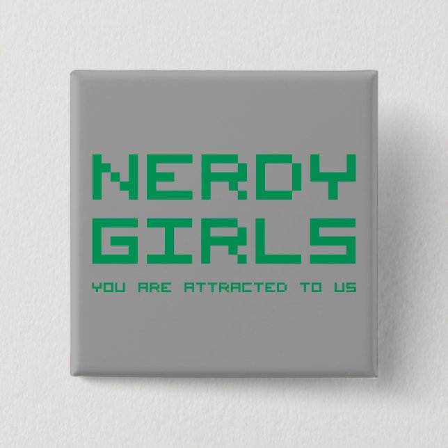 Nerdy Girls 2 15 Cm Square Badge (Front)