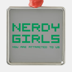 Nerdy Girls 2 Metal Tree Decoration