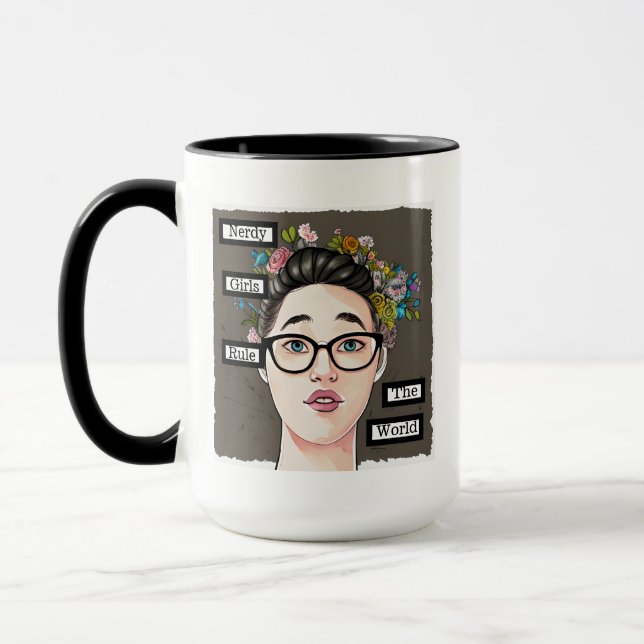 Nerdy Girls Rule the World Mug (Left)