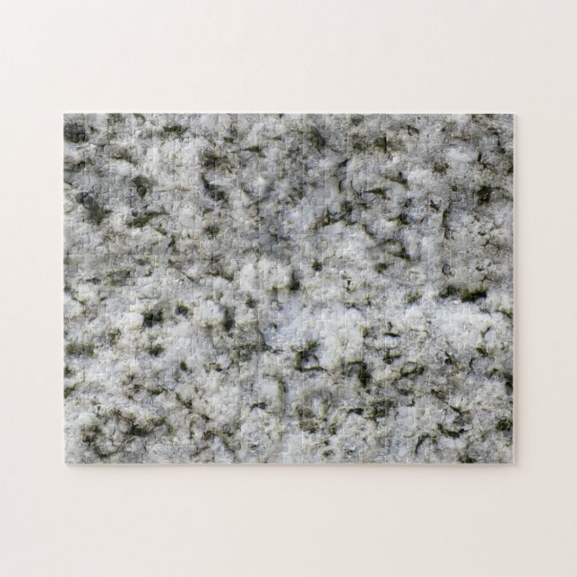 Nerdy Granite Rock White Challenge Jigsaw Puzzle (Horizontal)