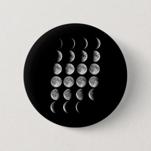 Nerdy Leonard Moon Phases Space Science Student Te 6 Cm Round Badge