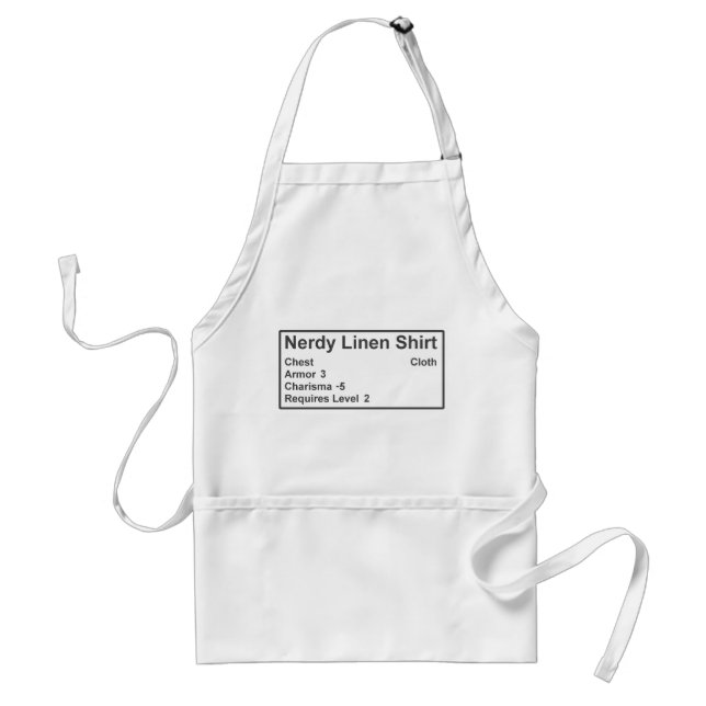 Nerdy Linen Roleplay Geek Gamer Armour Shirt Standard Apron (Front)