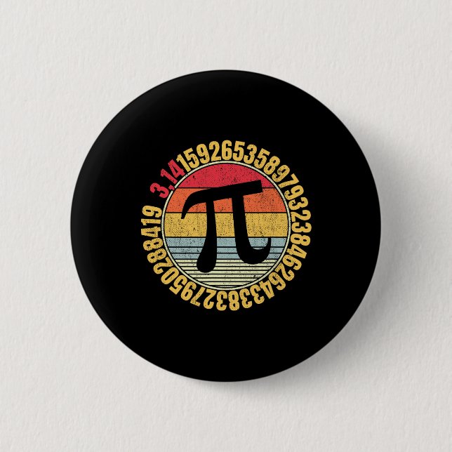 Nerdy Math Pi Symbol Mathlete  6 Cm Round Badge (Front)