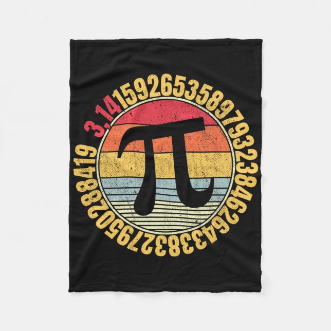 Nerdy Math Pi Symbol Mathlete  Fleece Blanket (Front)