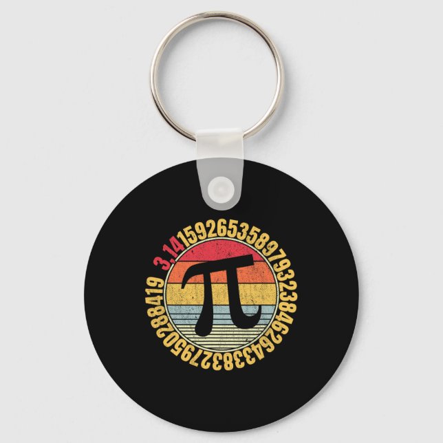 Nerdy Math Pi Symbol Mathlete  Key Ring (Front)