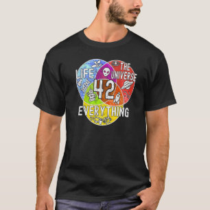 Nerdy Meaning of Life 42 Venn Diagram Math Teacher T-Shirt
