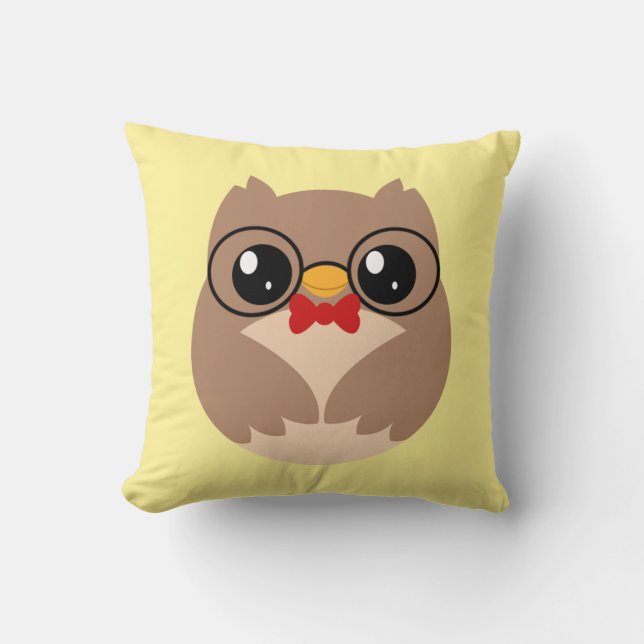 Nerdy Owl Cushion (Front)