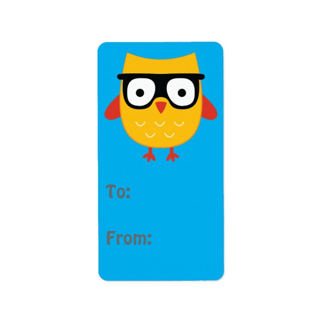Nerdy Owl Gift tag (Front)