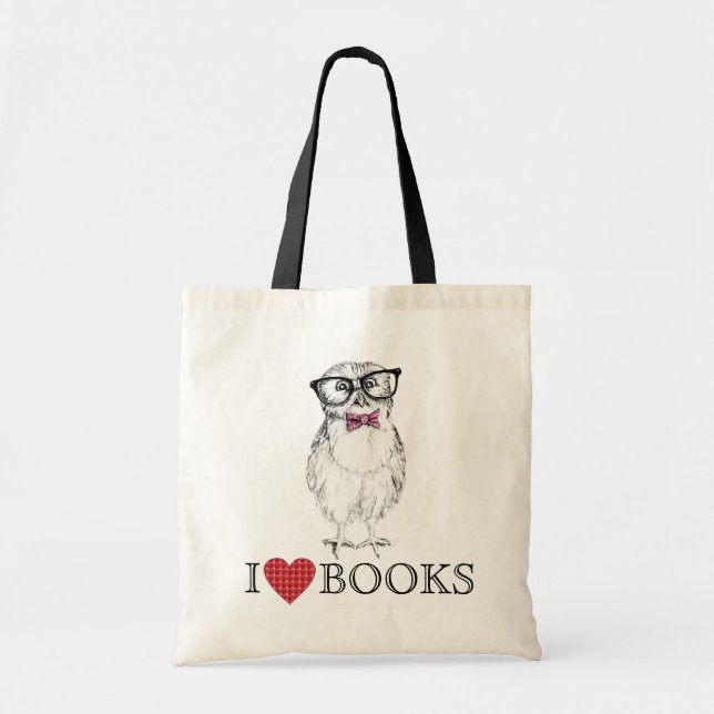 Nerdy Owlet library bird Tote Bag (Front)