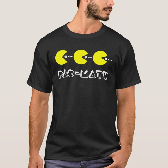 Nerdy Pac math Nom Retro Game Precalculus Math Tea T-Shirt (Front)