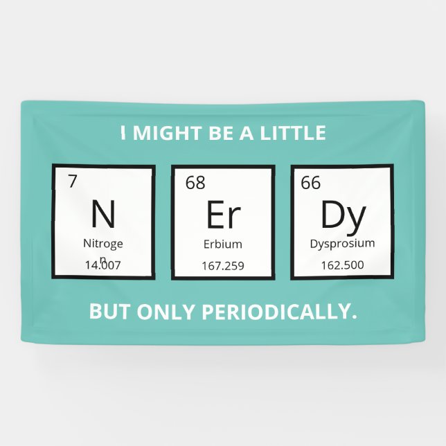 Nerdy Periodic Table Humour | Funny Science Pun  Banner (Horizontal)