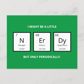 Nerdy Periodic Table Humour | Funny Science Pun Ho Holiday Postcard
