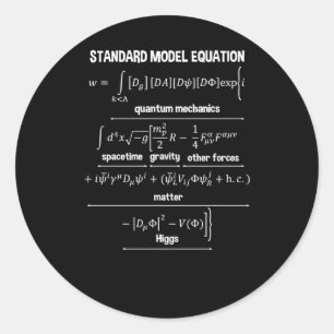 Nerdy Standard Model Equation – Gift For Physics1  Classic Round Sticker
