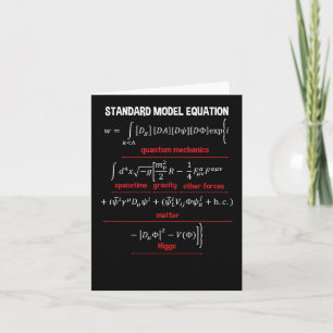 Nerdy Standard Model Equation – Gift For Physics2 Card