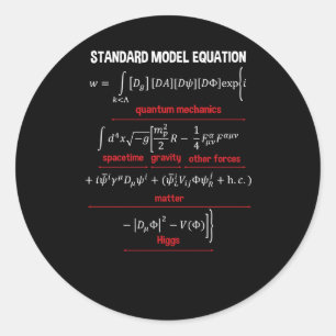 Nerdy Standard Model Equation – Gift For Physics2  Classic Round Sticker