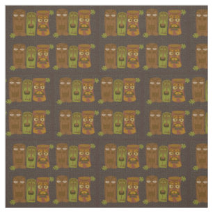 Nerdy Tikis Pattern Fabric