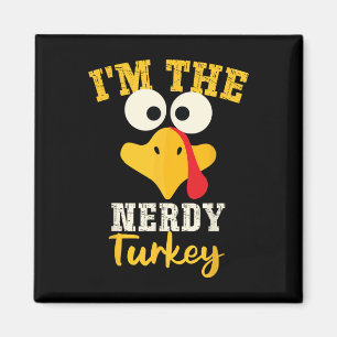 Nerdy Turkey Family Matching Thanksgiving Dinner G Magnet