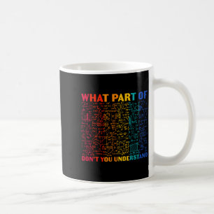 Nerdy What Part Of Math Dont You Understand Algebr Coffee Mug
