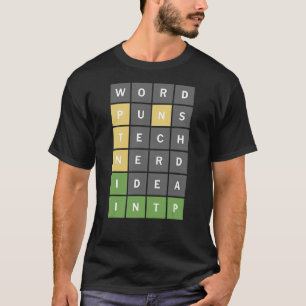 Nerdy Word Puzzle Game For Intp Word Nerds T-Shirt