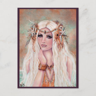 Nereides nymph mermaid art by Renee Lavoie Postcard