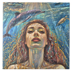 “Nerena” Beneath Still Waters Ceramic Tile