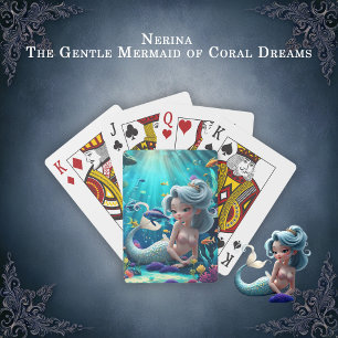 Nerina – The Gentle Mermaid of Coral Dreams. Playing Cards