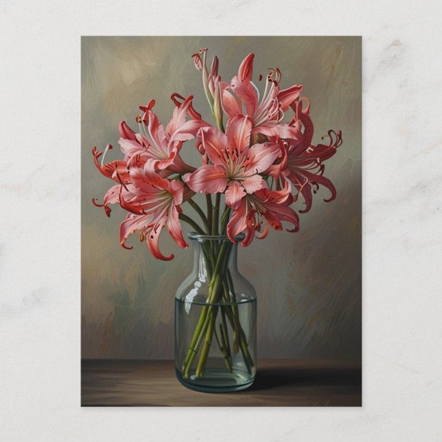 Nerine flowers postcard (Front)