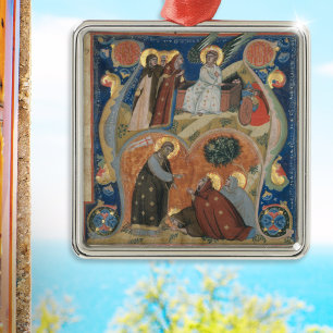 Nerius Manuscript Illumination Italian Art Easter Metal Ornament