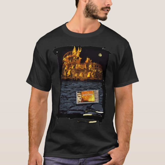 Nero Burns Rome  Joke Italian Souvenir T-Shirt (Front)