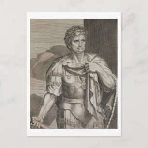 Nero Claudius Caesar Emperor of Rome 54-68 AD engr Postcard