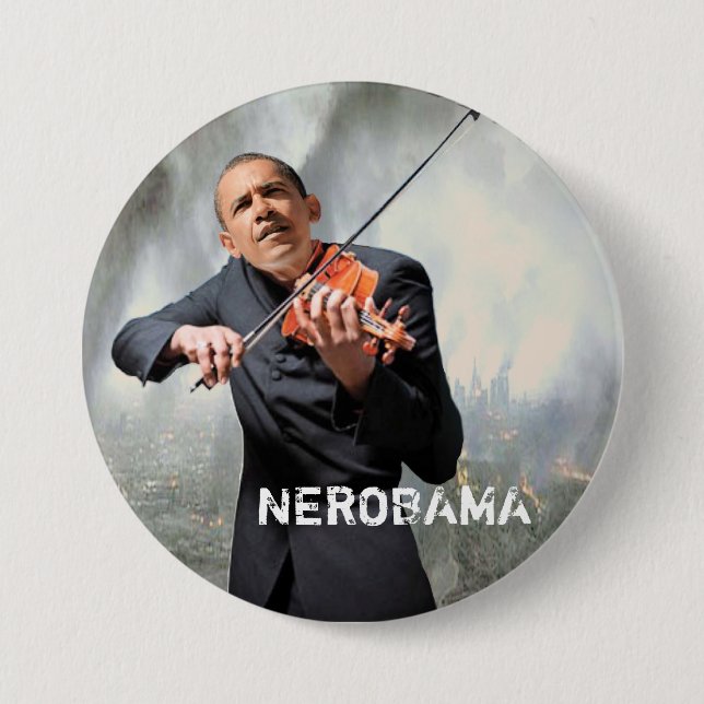 NEROBAMA 7.5 CM ROUND BADGE (Front)