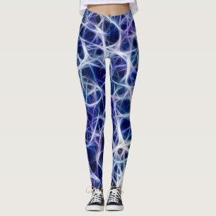 Nerve Patterns on Blue Leggings