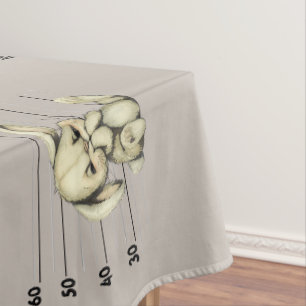 Nervous Bunny Police Lineup Tablecloth