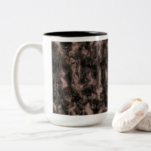 Nervous Energy Grungy Abstract Art Desert Mist Two-Tone Coffee Mug