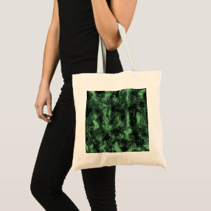 Nervous Energy Grungy Abstract Art Green Ash Tote Bag