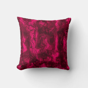 Nervous Energy Grungy Abstract Art Raspberry Rust. Cushion