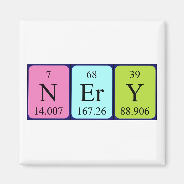 Nery periodic table name magnet (Front)