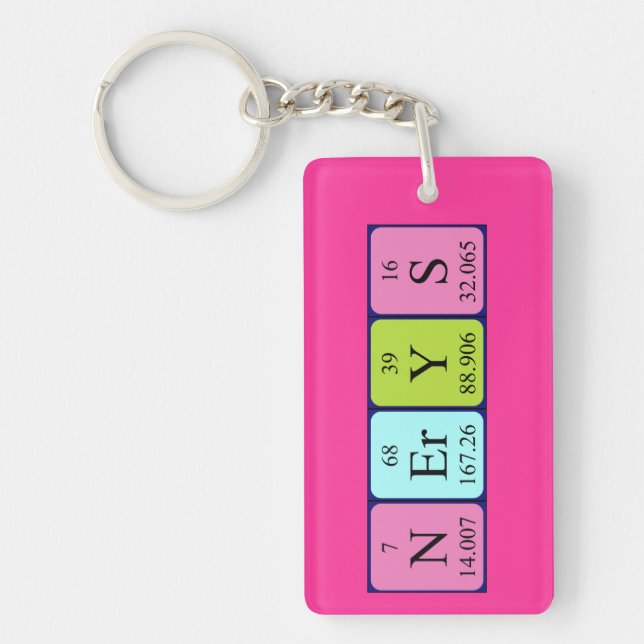 Nerys periodic table name keyring (Front)