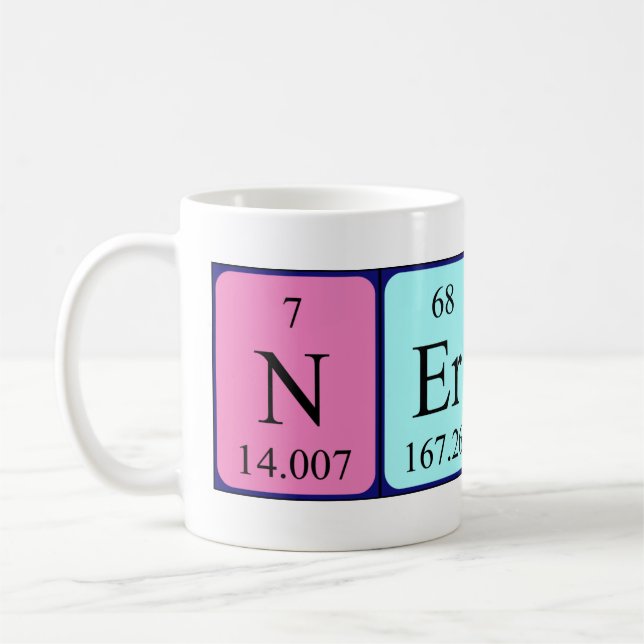 Nerys periodic table name mug (Left)