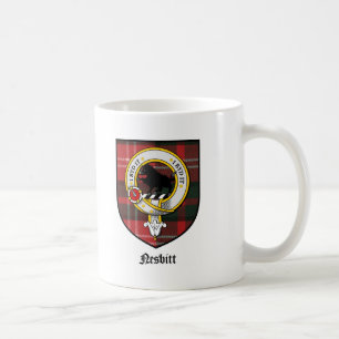 Nesbitt Clan Crest Badge Tartan Coffee Mug
