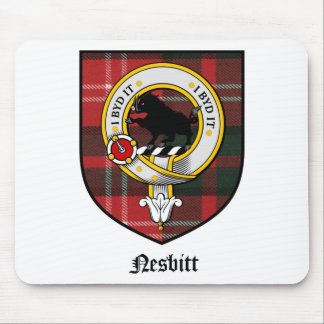 Nesbitt Clan Crest Badge Tartan Mouse Pad