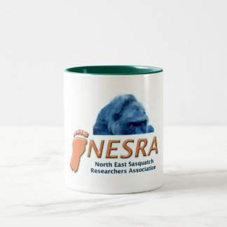 NESRA Two-Tone Ceramic Coffee Mug - White/Green