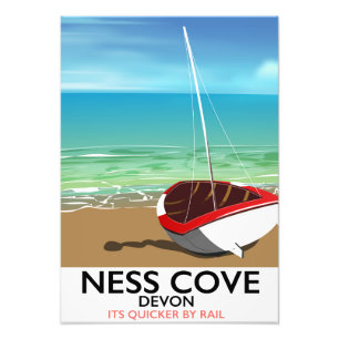 Ness Cover Devon vintage rail travel poster