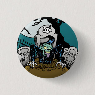 Ness Rockabilly Zombie 3 Cm Round Badge